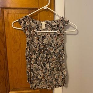 Sleeveless floral top